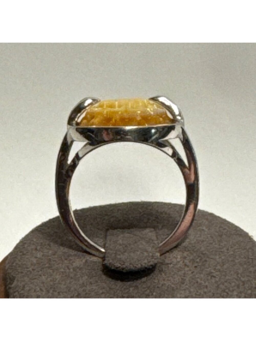 Sterling Silver 925 Carved Mother of Pearl Rhodium Flower Ring Size 7.75 - Picture 4 of 15
